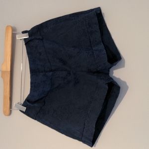 Navy, Maurice shorts, 3/4, lace like pattern